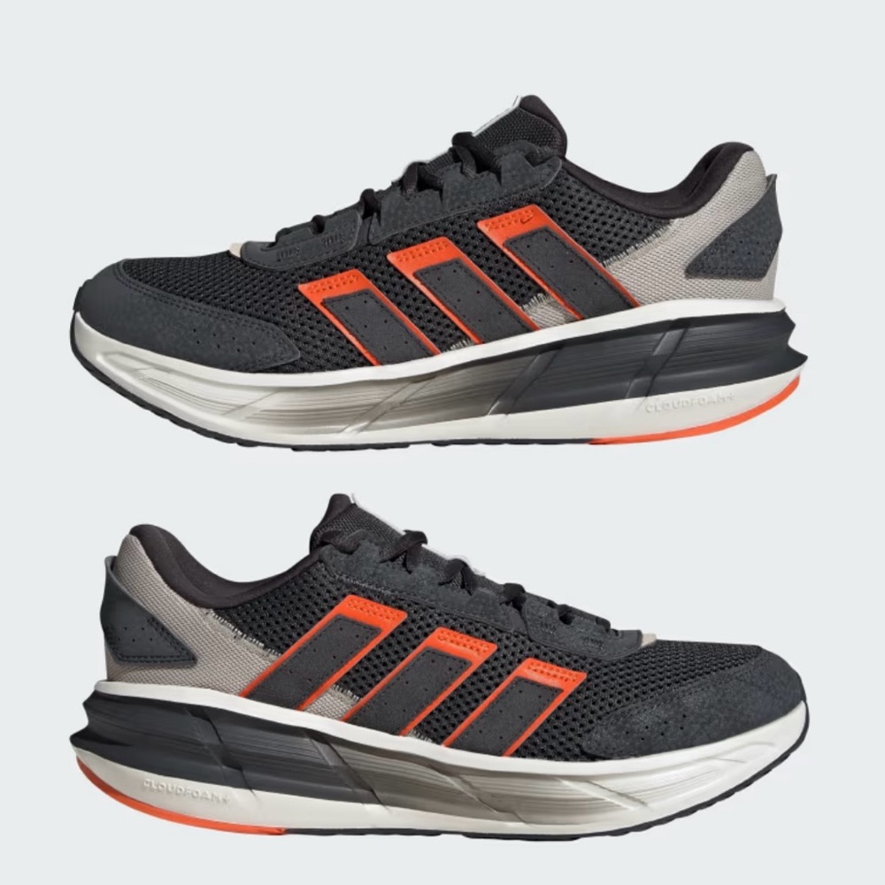 New Mens Adidas Astrastar Black and Orange Athletic Sneakers Sz 11 Shoes
